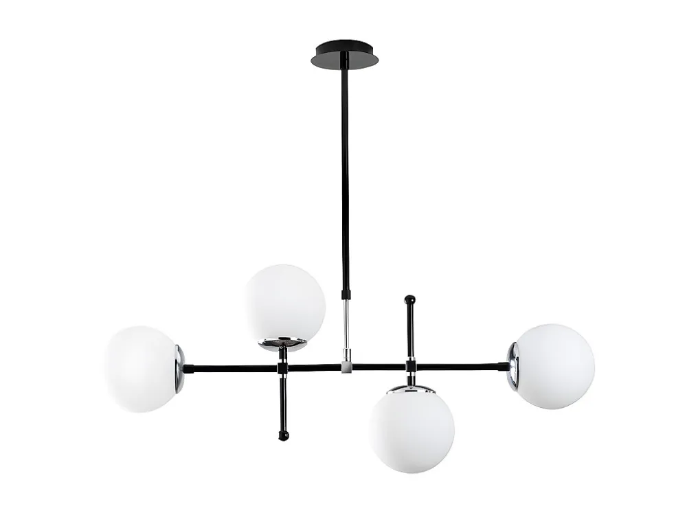 Candeeiro de teto em metálico - Candeeiro C. 108 x . 67/82 cm - Preto e branco - LEGEND