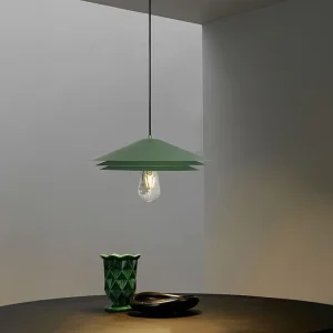 Iluminação LED Candeeiro suspenso, lustre em metálico - D. 35 x . 161 cm - Verde - KIRUNA