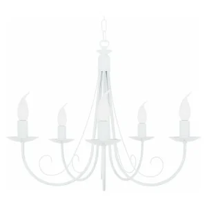 Iluminação LED Lustre TOSEL CÔTE D'IVOIRE lâmpada decorativa braço branco D60 x H90 cm
