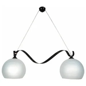 Luminária de Teto com Dimer Lustre TOSEL ACTUELLE vidro feixe preto D100 x H35 cm