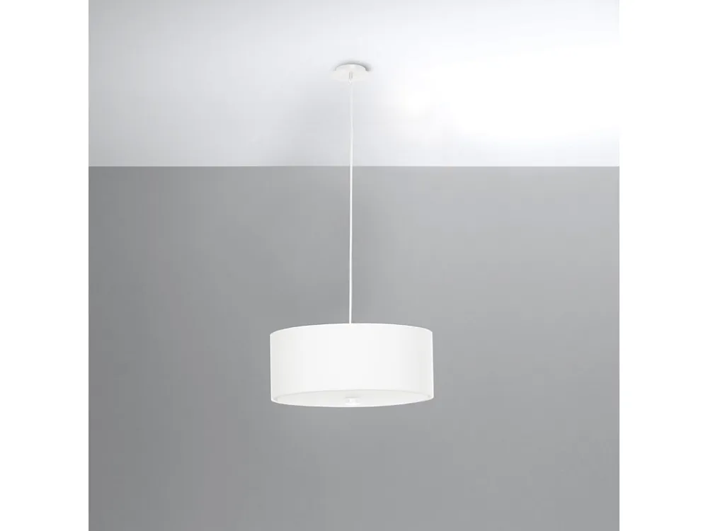 Luminária de Teto Embutida Lustres minimalista de tecido/vidro/ço - 3 lichtbronnen - L.30 x H.102 cm - branco