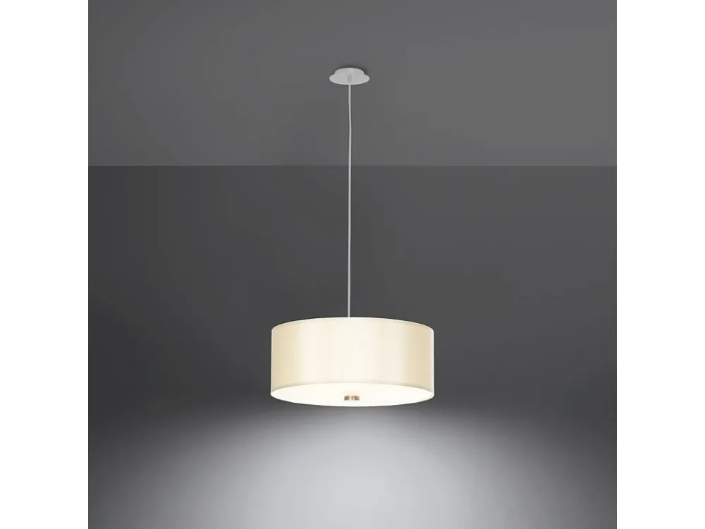 Luminária de Teto Embutida Lustres minimalista de tecido/vidro/ço - 3 lichtbronnen - L.30 x H.102 cm - branco