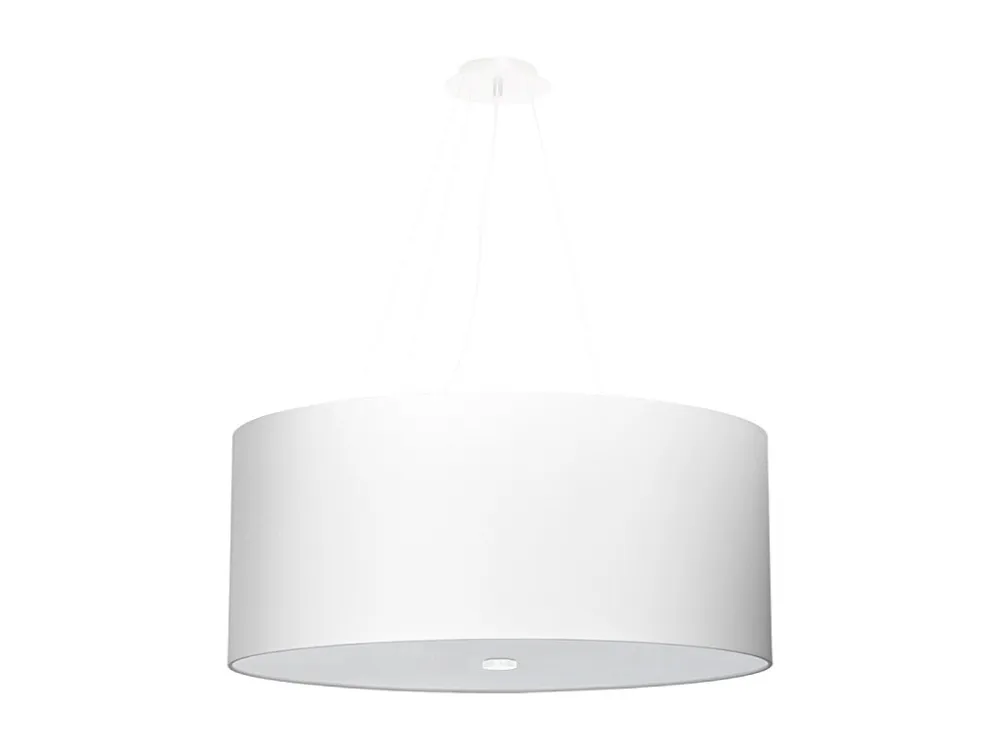 Luminária de Teto em Gesso Lustres minimalista de tecido/vidro/ço - 5 lichtbronnen - L.60 x H.115 cm - branco