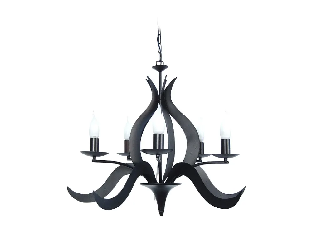 Luminária de Teto para Cozinha Lustre TOSEL PALM lâmpada decorativa braço preto D70 x H100 cm