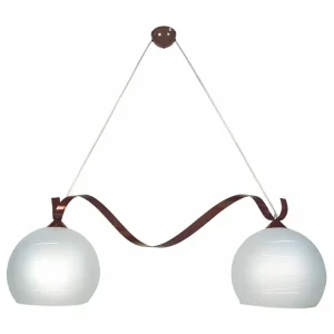 Luminária de Teto Redonda Lustre TOSEL ACTUELLE vidro feixe castanho D100 x H35 cm