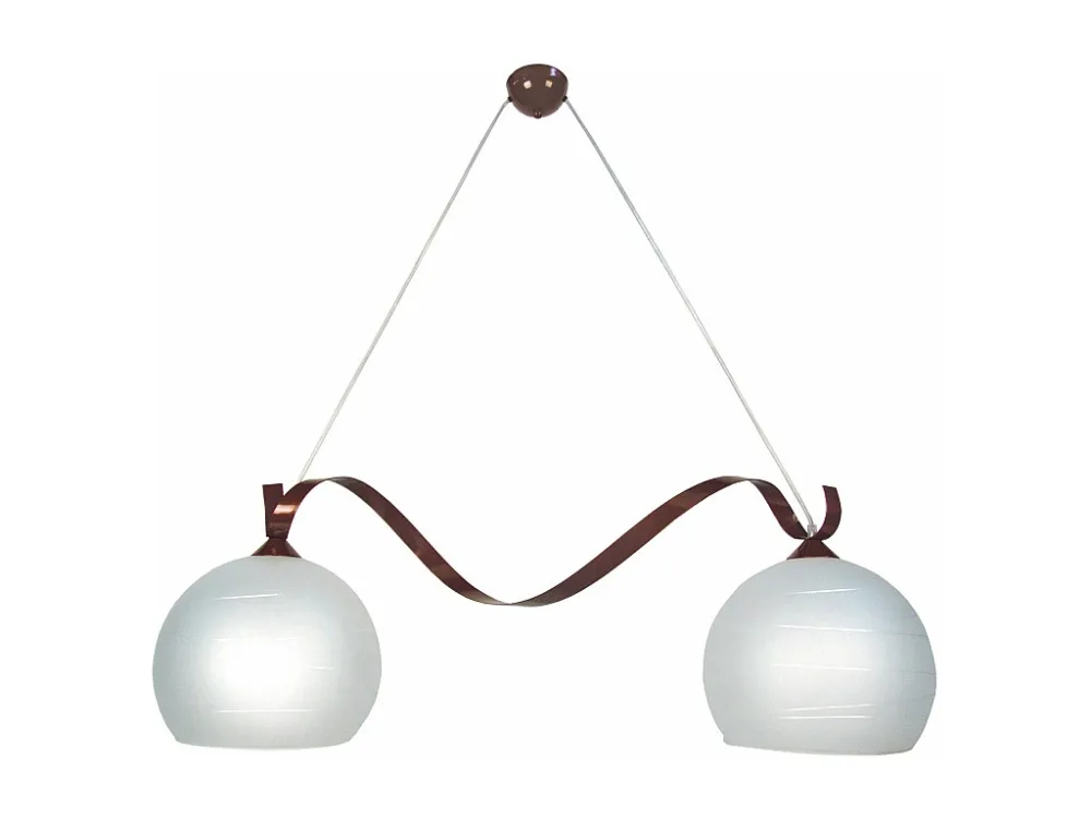 Luminária de Teto Redonda Lustre TOSEL ACTUELLE vidro feixe castanho D100 x H35 cm