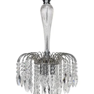 Lustre para 3 lâmpadas em metálico prateado ORARA