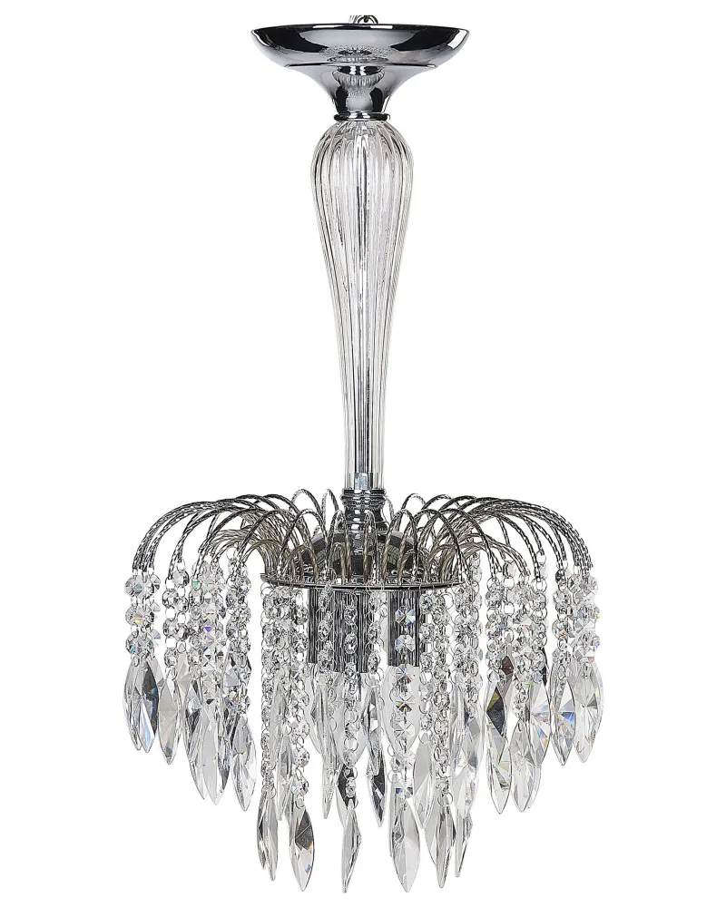 Lustre para 3 lâmpadas em metálico prateado ORARA