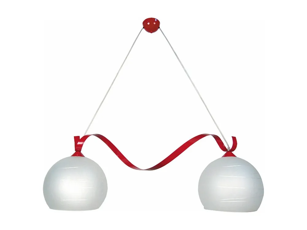 Lustre Premium Lustre TOSEL ACTUELLE vidro feixe vermelho D100 x H35 cm