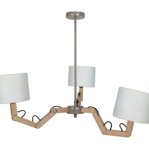 Lustre Premium Lustre TOSEL GERI tecido braço marfim D80 x H80 cm