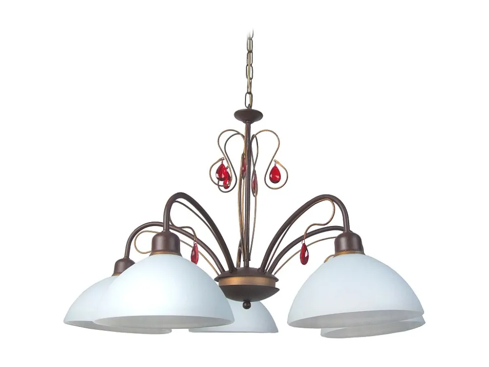 Lustre de Teto Moderno Lustre TOSEL BOURGOGNE vidro braço cetim D67 x H50 cm