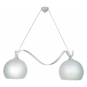 Lustre TOSEL ACTUELLE vidro feixe branco D100 x H35 cm com Cabos Ajustáveis