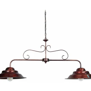 Lustre TOSEL ANVERS metálico feixe cobre D56 x H80 cm