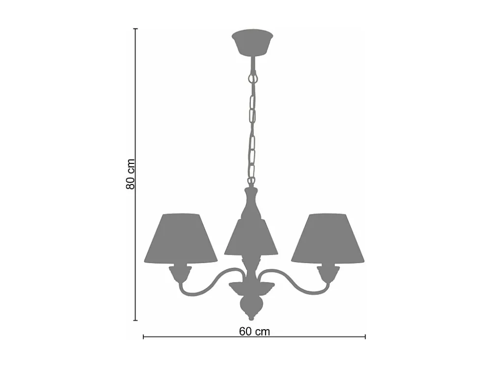 Lustre TOSEL CAULNES tecido braço fresco D60 x H80 cm