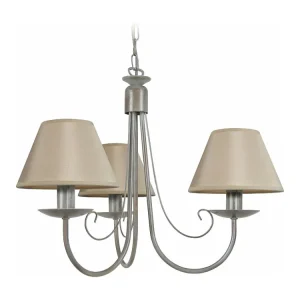 Lustre TOSEL CÔTE D'IVOIRE tecido braço taupe D52 x H80 cm em Preto Fosco
