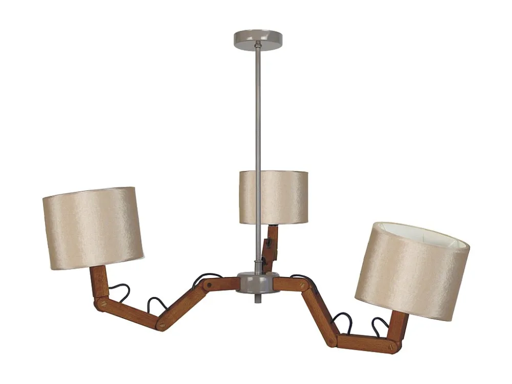 Lustre TOSEL GERI tecido braço bege D80 x H80 cm | Garantia de 2 Anos