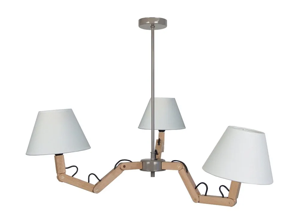 Lustre TOSEL GERI tecido braço Império D80 x H80 cm Fácil Limpeza