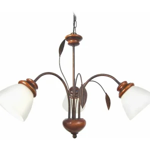 Lustre TOSEL LORENA vidro braço branco D67 x H50 cm | IP44 | para Banheiro