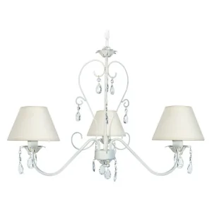 Lustre TOSEL PAMPILLES tecido braço fresco D60 x H90 cm com Controle Remoto