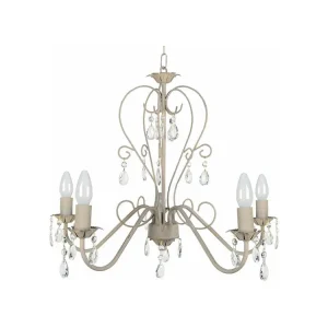 Lustre TOSEL PAMPILLES vidro braço transparente D55 x H90 cm para Teto de Gesso Acartonado