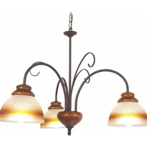 Lustre TOSEL PAYS DE L'ADOUR vidro braço cetim D60 x H90 cm Fácil Limpeza
