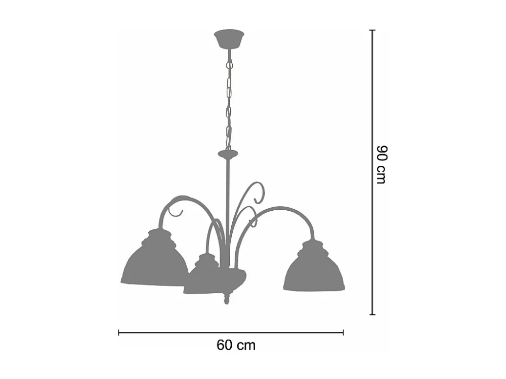 Lustre TOSEL PAYS DE L'ADOUR vidro braço cetim D60 x H90 cm Fácil Limpeza