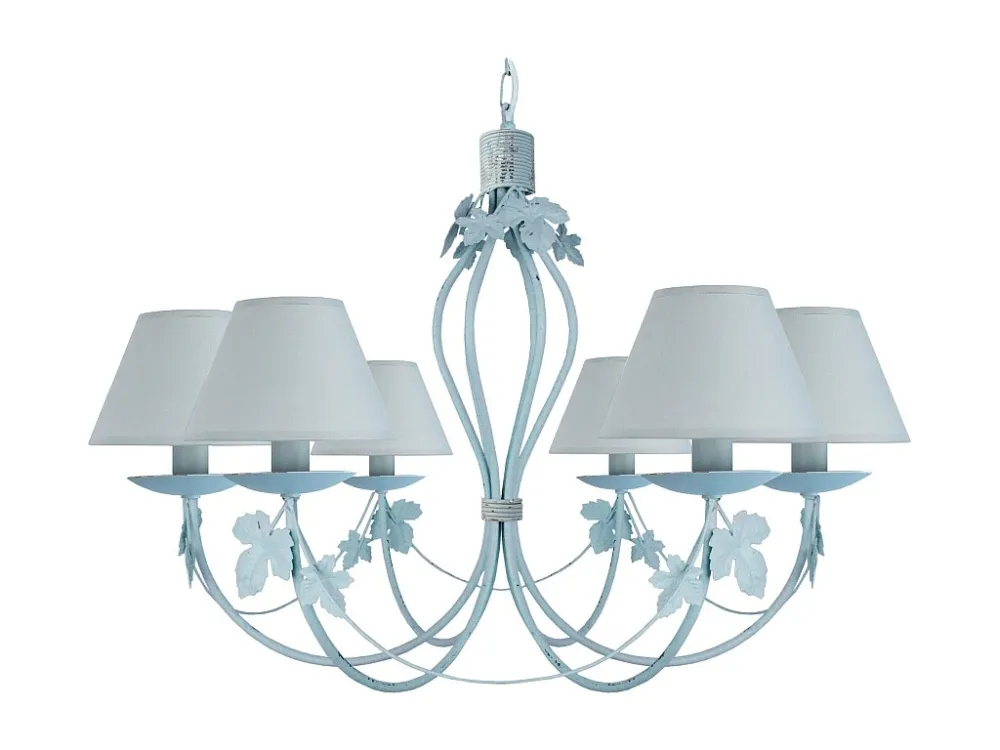 Lustre TOSEL PUY tecido braço cinza D84 x H90 cm para Teto de Gesso Acartonado