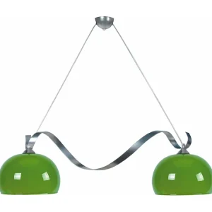Lustre TOSEL VENISE vidro bar Verde D45 x H21 cm para Teto de Gesso Acartonado