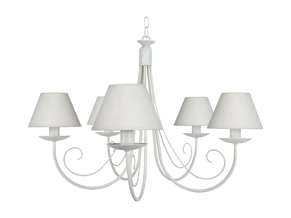 Plafon de LED Lustre TOSEL CÔTE D'IVOIRE tecido braço marfim D58 x H80 cm