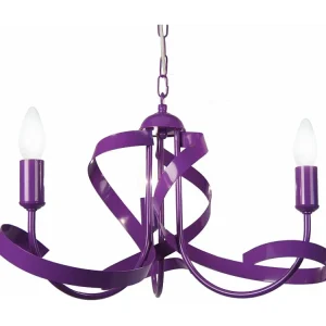 Plafon de LED Lustre TOSEL MONACO lâmpada decorativa braço roxo D52 x H70 cm