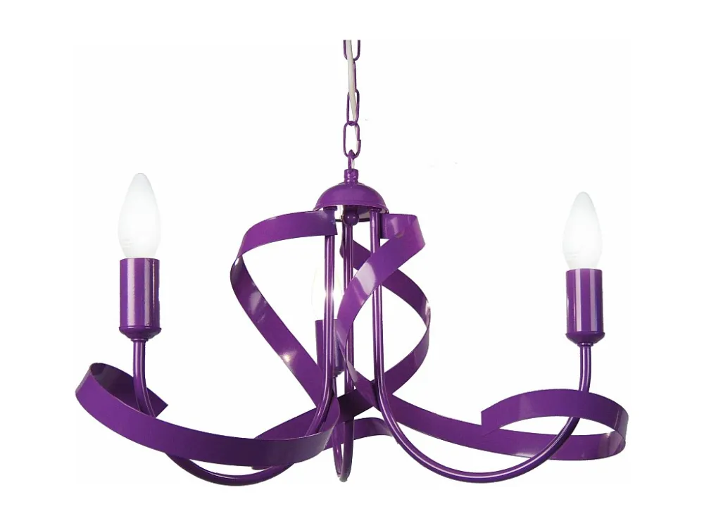Plafon de LED Lustre TOSEL MONACO lâmpada decorativa braço roxo D52 x H70 cm