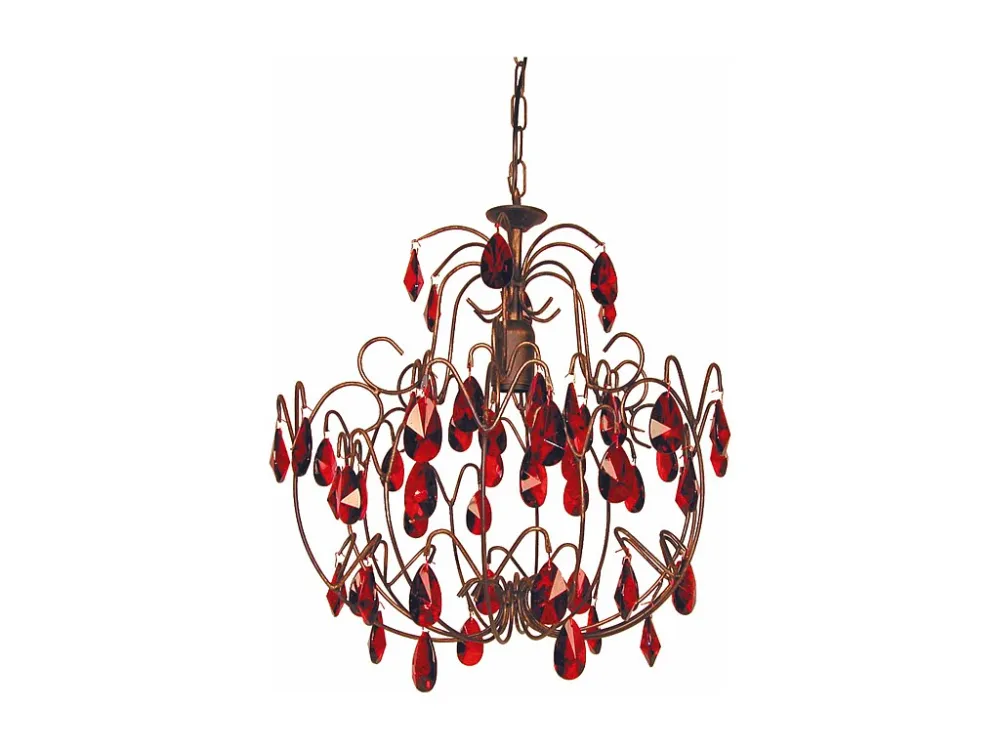 Plafon de LED Lustre TOSEL TULIPANO vidro braço lilás D60 x H80 cm