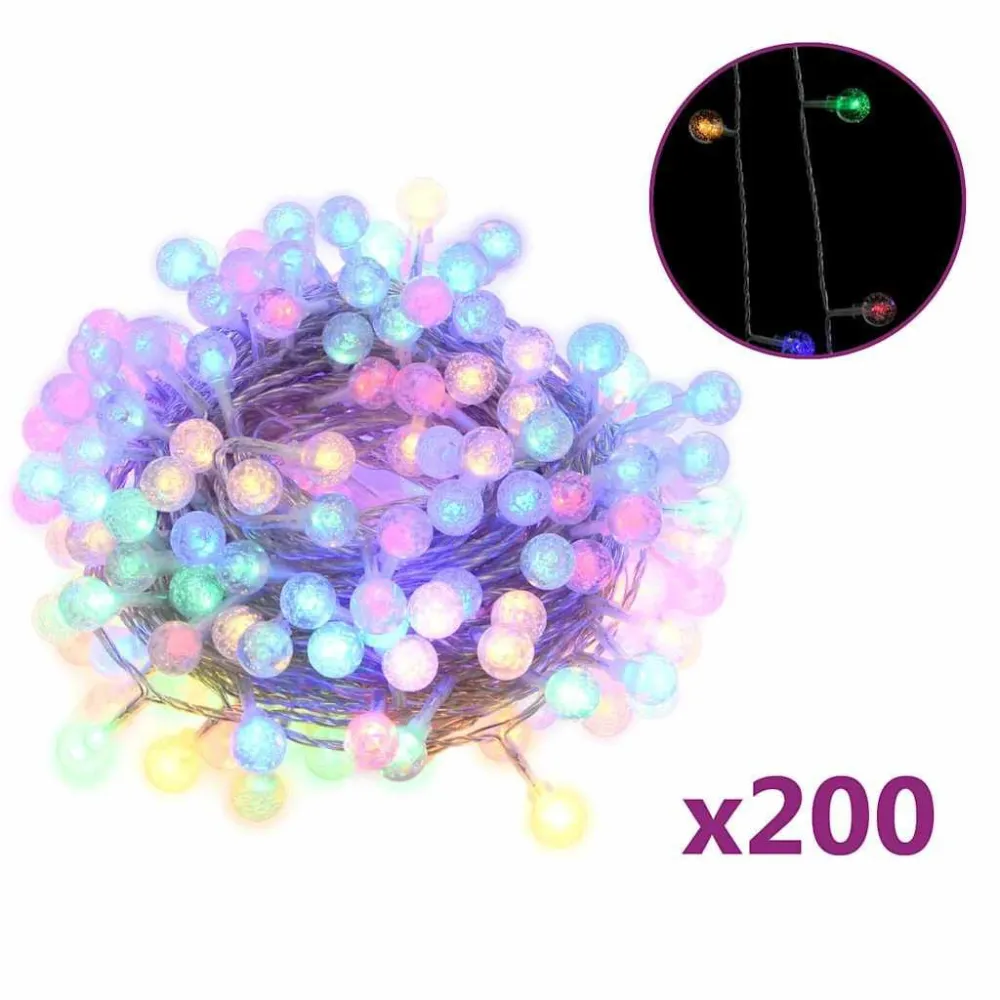 Alta Luminosidade Cordão de luzes em globo 20 m 200 LED 8 funções colorido