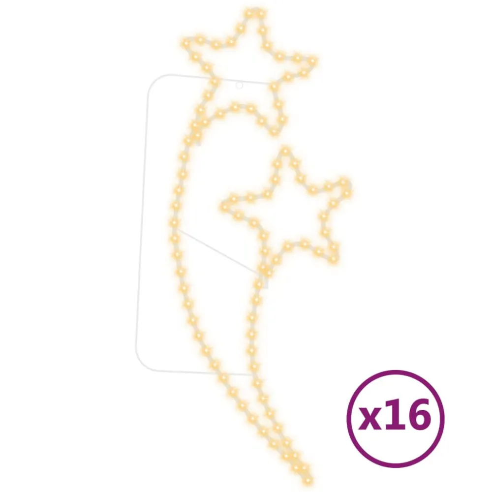Cordão iluminação em estrela 16pcs 125,5x53x4,5cm branco tórrido