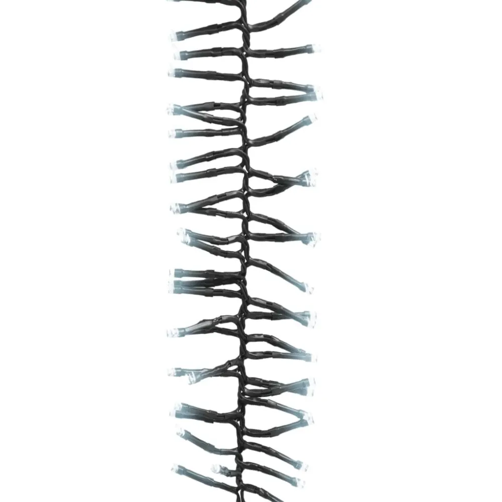 Cordão de luzes agrupadas 400 luzes LED 7,4 m PVC branco helado Cor Branca Fria 6000K