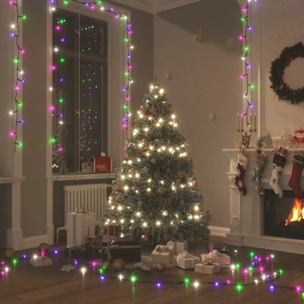 Cordão de luzes com 1000 luzes LED 100m PVC pastel multicolorido para Jardim e Quintal