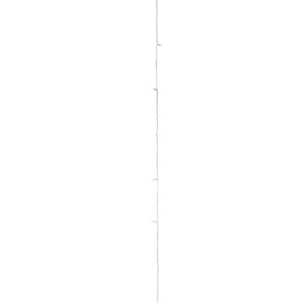 Cordão de luzes com 150 luzes LED 15 m PVC branco abrasador