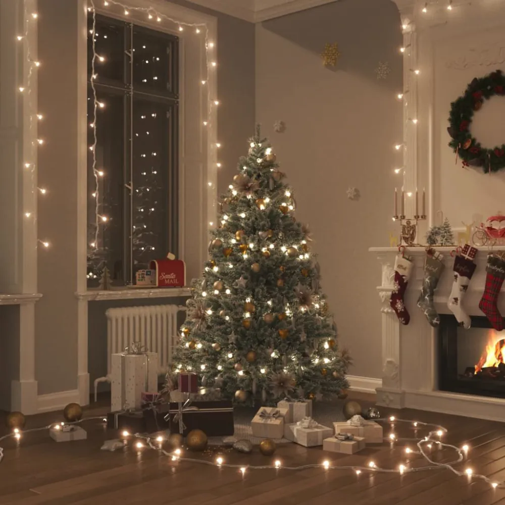 Cordão de luzes com 300 luzes LED 30 m PVC branco tórrido