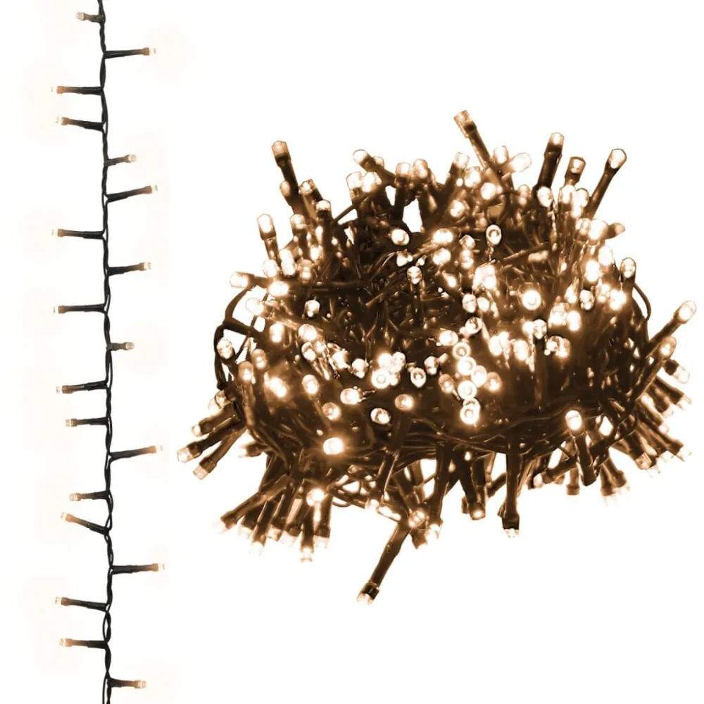Cordão de luzes compacto 1000 luzes LED 25 m PVC branco tórrido