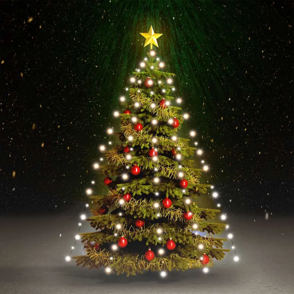 Cordão de luzes árvore de Natal 150 luzes LED 150cm branco helado Cor Branca Fria 6000K