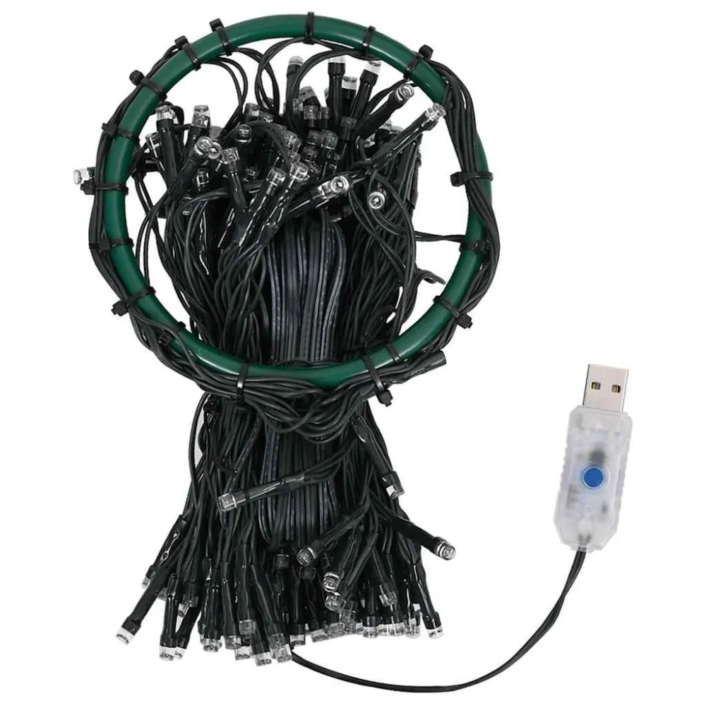 Cordão de luzes árvore de Natal 150 luzes LED 150cm branco helado Cor Branca Fria 6000K