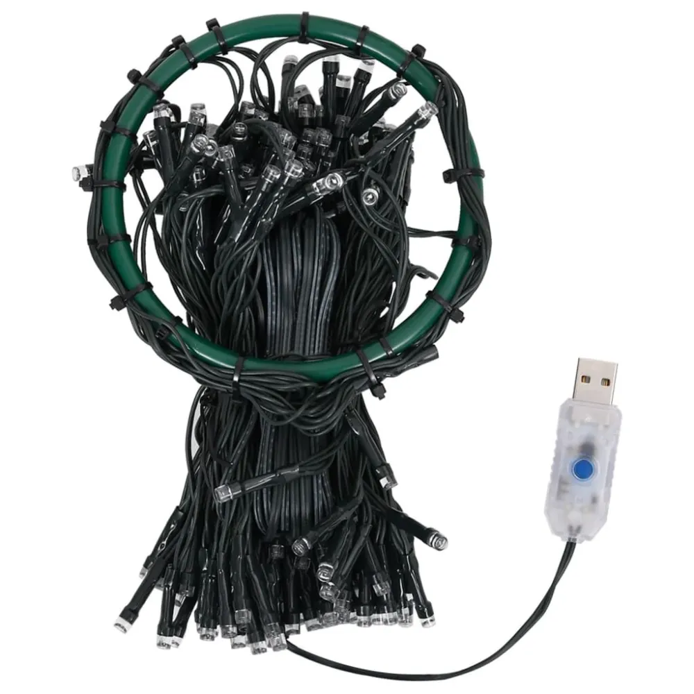 Cordão de luzes árvore de Natal 150 luzes LED 150 cm colorido | Autônomo | Recarregável
