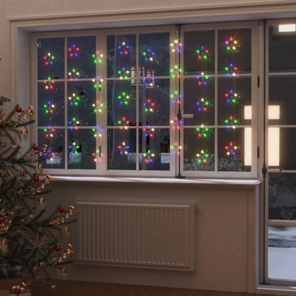 Cortina iluminação com estrelas 200 LEDs 8 funções colorido (À Prova de Intempéries)