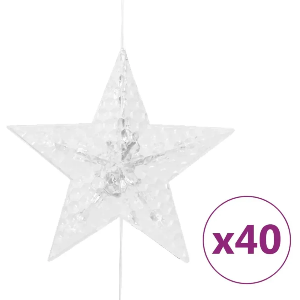 Cortina iluminação com estrelas 200 LEDs 8 funções colorido (À Prova de Intempéries)