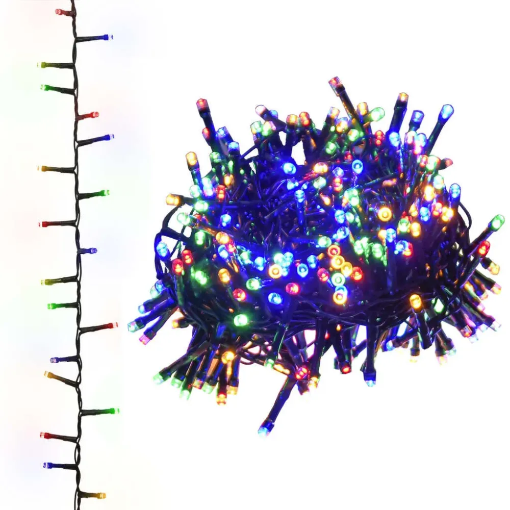 Lâmpada com Sensor Cordão de luzes compacto 400 luzes LED 13 m PVC multicolorido
