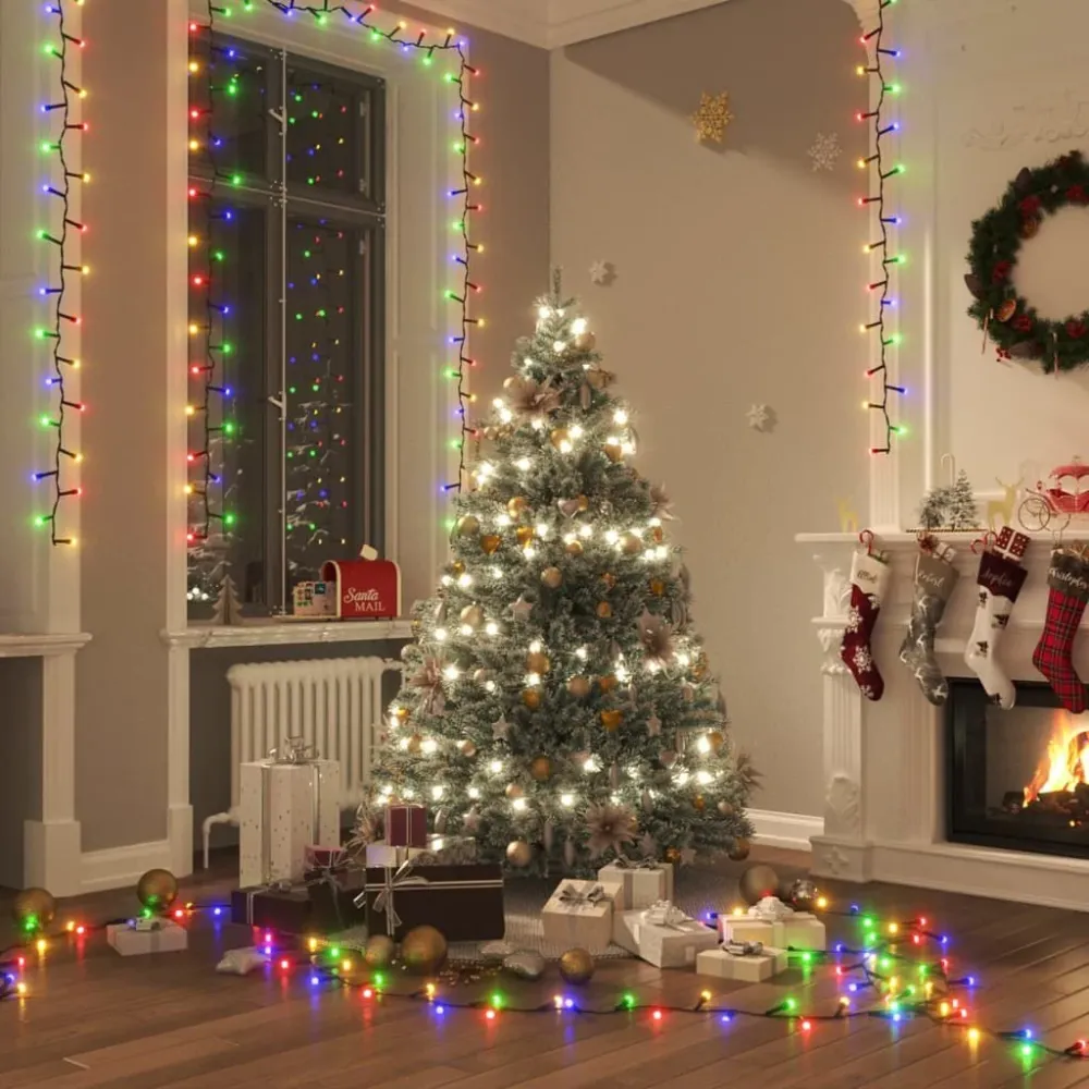 Lâmpada com Sensor Cordão de luzes compacto 400 luzes LED 13 m PVC multicolorido