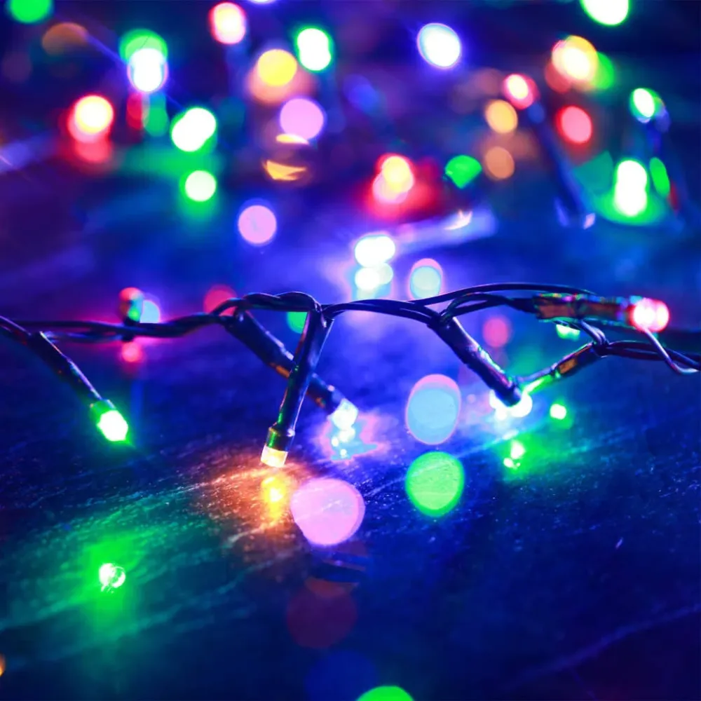 Lâmpada com Sensor Cordão de luzes compacto 400 luzes LED 13 m PVC multicolorido