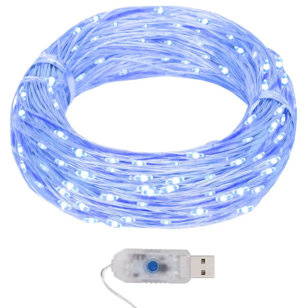 Luminária de Parede Externa Cordão de minúsculo luzes 40 m 400 LED 8 funções azul
