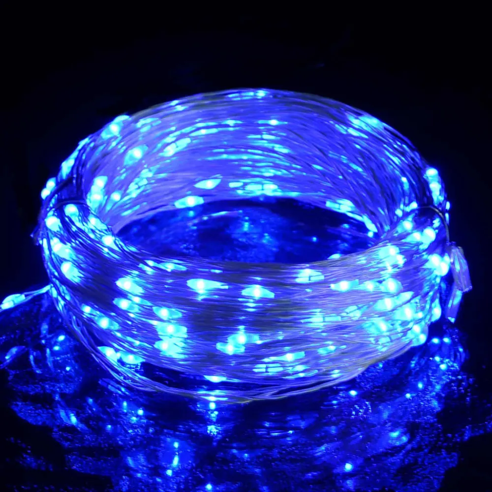 Luminária de Parede Externa Cordão de minúsculo luzes 40 m 400 LED 8 funções azul