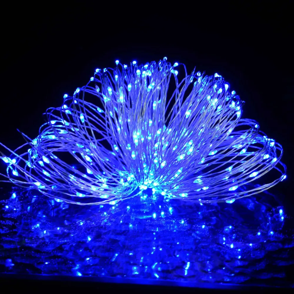 Luminária de Parede Externa Cordão de minúsculo luzes 40 m 400 LED 8 funções azul